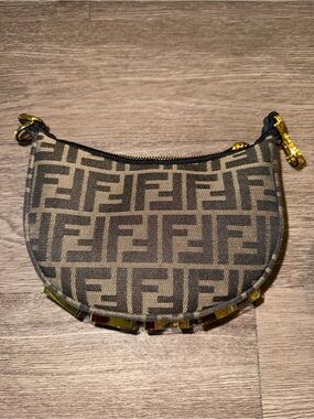 Fendi Fendigraphy Brown Fabric Charm